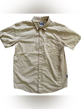 Patagonia Island Hopper Shirt Men’s Medium Khaki Organic Cotton Blend Button Up